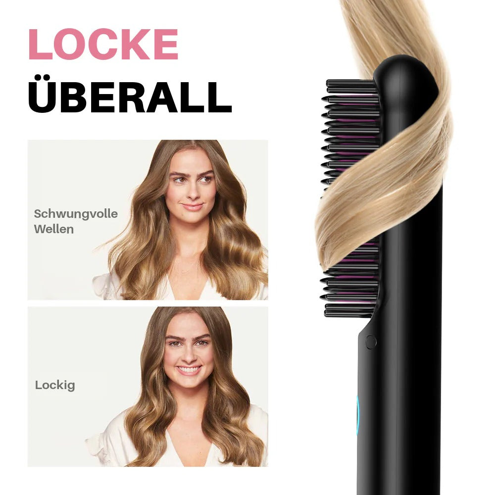 Elvoro™ Tragbare Bürste - Glätten, Locken, Trocknen